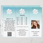 TEM 2写真QR三折パンフレット抽象芸術メニュー価格 (正面/裏面)