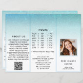 TEM* Photo QR Trifold Brochure Abstract Menu Price (正面/裏面)