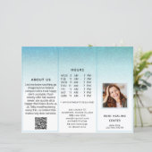 TEM* Photo QR Trifold Brochure Abstract Menu Price (スタンド正面)