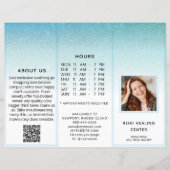 TEM* Photo QR Trifold Brochure Abstract Menu Price (正面)