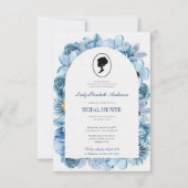 Tema del puente floral azul, regencia del té nupci 招待状 (正面)