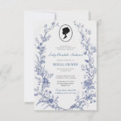 Tema del puente floral azul, regencia del té nupci 招待状 (正面)