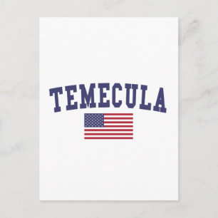 Temecula米国の旗 ポストカード