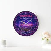 Temecula California Hot Air Balloon ラージ壁時計 (ホーム)
