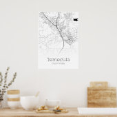 Temecula Map - California - City Map Poster ポスター (キッチン)