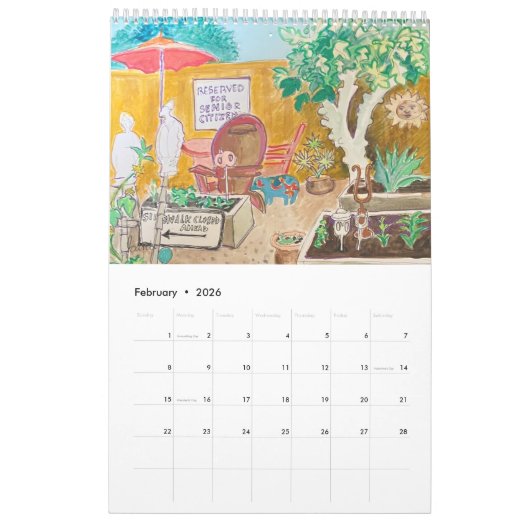 Temescal Edible Gardens Calendar カレンダー (2月 2026)