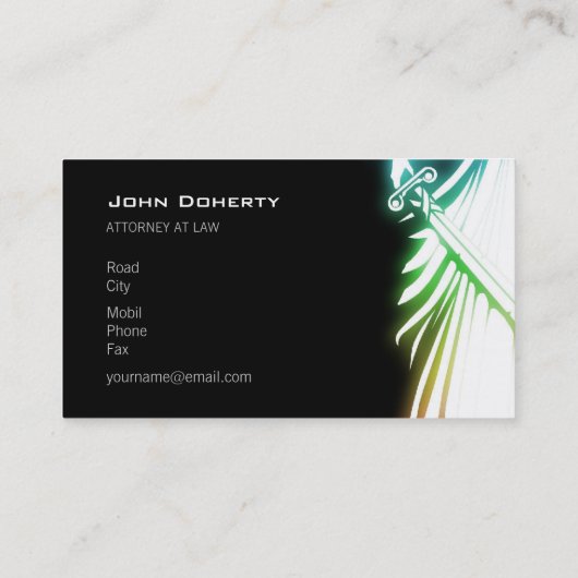 Temidaカラフルで白熱［赤熱］光を放つな|弁護士 名刺 (裏面)