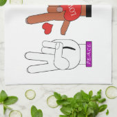 TEMPの平和愛ペンギンASL キッチンタオル (折り畳み)