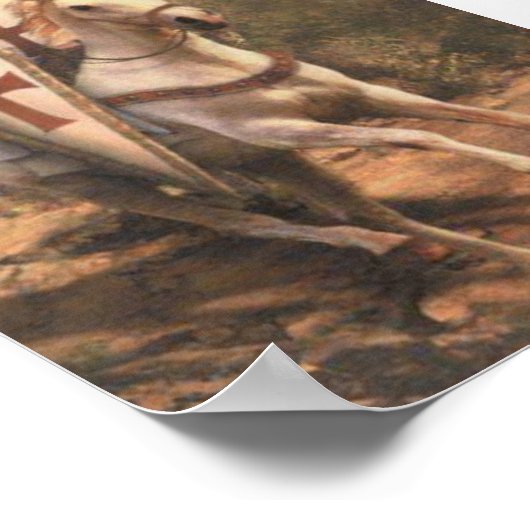 Tempelritter auf weissem Pferd ポスター (角)