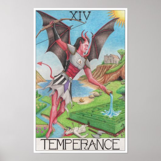 Temperance tarot card ポスター (正面)