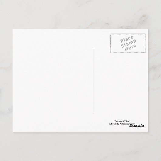 Tempest of Iceファンタジー氷美しい葉書 ポストカード (裏面)