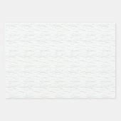 tempête de neige blanc, bleu marin, turquoise ラッピングペーパーシート (正面3)