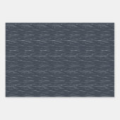 tempête de neige blanc, bleu marin, turquoise ラッピングペーパーシート (正面2)