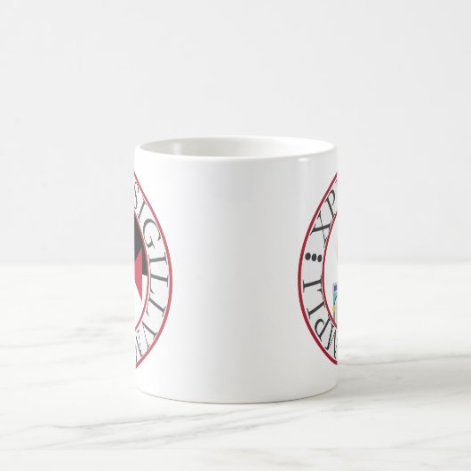 Templarの十字および寺院のシールのマグ コーヒーマグカップ (中央)