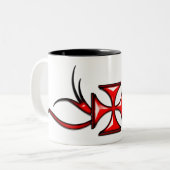 Templarの十字のマグ ツートーンマグカップ (正面左)