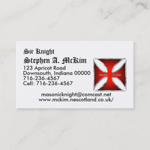 Templarの名刺のテンプレート 名刺