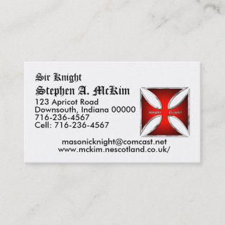 Templarの名刺のテンプレート 名刺