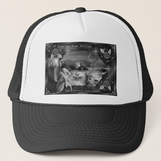 Templarの認識度の帽子B&W キャップ (正面)