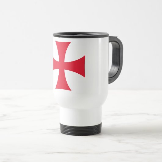 Templar Cross Crusader Travel Mug トラベルマグ (正面右)