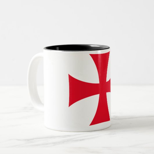 Templar Knight Crusader Coffee Mug ツートーンマグカップ (正面左)