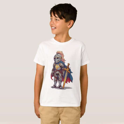 Templar Knight Crusader Kid's Tee Shirt Tシャツ (正面フル)