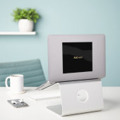 Template - Add text シール (デスク上のノートパソコン)