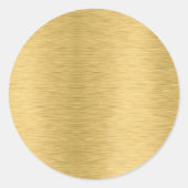 Template Blank Create Your Own Custom Text Gold ラウンドシール (正面)