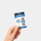 Template Employee Photo Nurse ID Badge バッジ (手持ち)