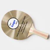 Template Logo Business Paddle Template Gold 卓球ラケット (横)