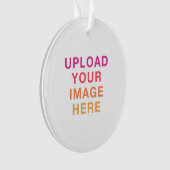 Template Logo Photo Simple Blank オーナメント (正面)