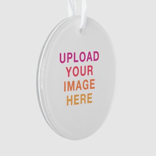 Template Logo Photo Simple Blank オーナメント (正面)