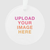 Template Logo Photo Simple Blank オーナメント (正面)