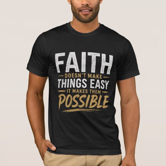 Template Men's T-Shirt 神を信じる Tシャツ (正面)