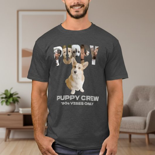 Template Men's T-Shirts Pet Puppy Custom Photo  Tシャツ