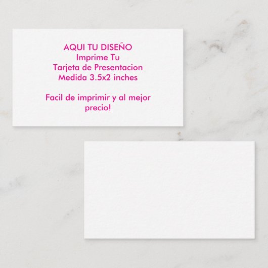 Template para Tarjetas de Presentacion Your design 名刺 (正面/裏面)