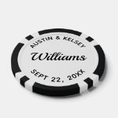 Template Wedding Favor Name and Date ポーカーチップ (シングル)