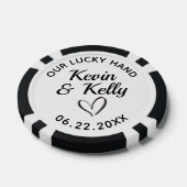Template Wedding Favor Name Our Lucky Hand Cute ポーカーチップ (シングル)