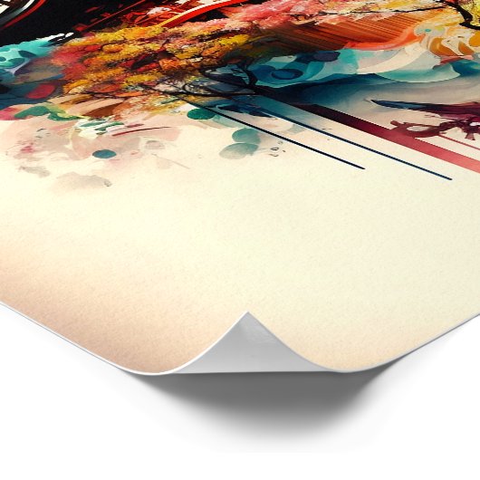 Temple Coloré Japon ポスター (角)