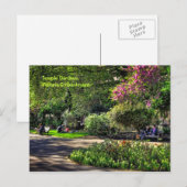 Temple Gardens, Victoria Embankment,ロンドン ポストカード (正面/裏面)