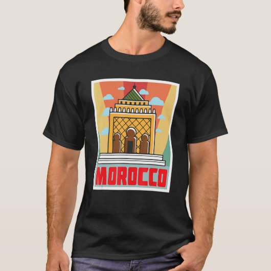 Temple Morocco African Souvenir Moroccans Gibralta Tシャツ (正面)