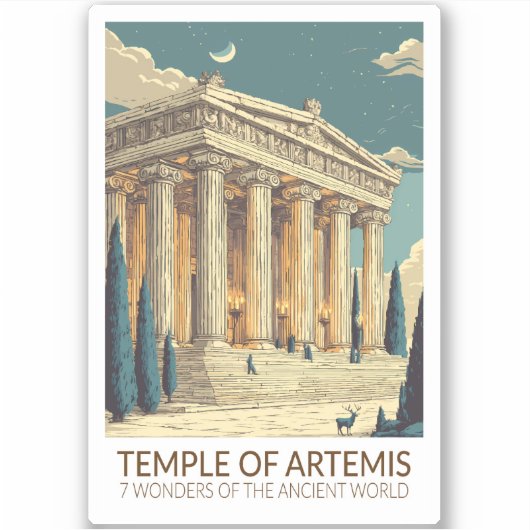 Temple of Artemis Seven Wonders of the World Art シール (正面)
