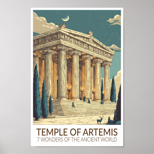 Temple of Artemis Seven Wonders of the World Art ポスター (正面)