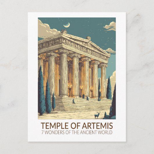 Temple of Artemis Seven Wonders of the World Art ポストカード (正面)