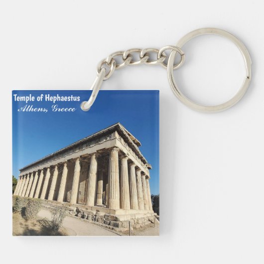 Temple of Hephaestus Athens Greece Souvenir キーホルダー (裏面)