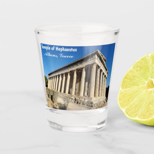 Temple of Hephaestus Athens Greece Souvenir ショットグラス (正面)