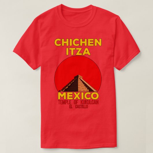 Temple of Kukulcn El Castillo Chichen Itza Mexico Tシャツ (デザイン正面)