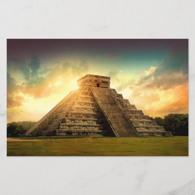Temple of Kukulkan Yucatan様式化紙シート (正面)
