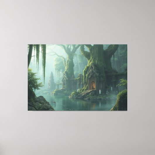 Temple of Moss and Mist キャンバスプリント (正面)