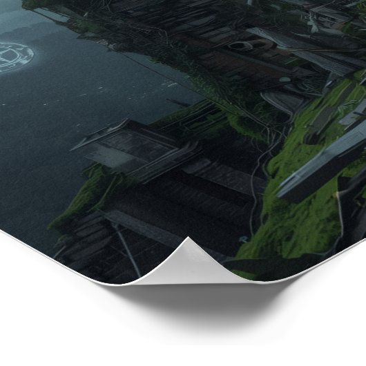  Temple of the Last AI Monks: Futuristic Sci Fi  ポスター (角)