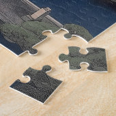 Temple on the river - Japan ジグソーパズル (側面)